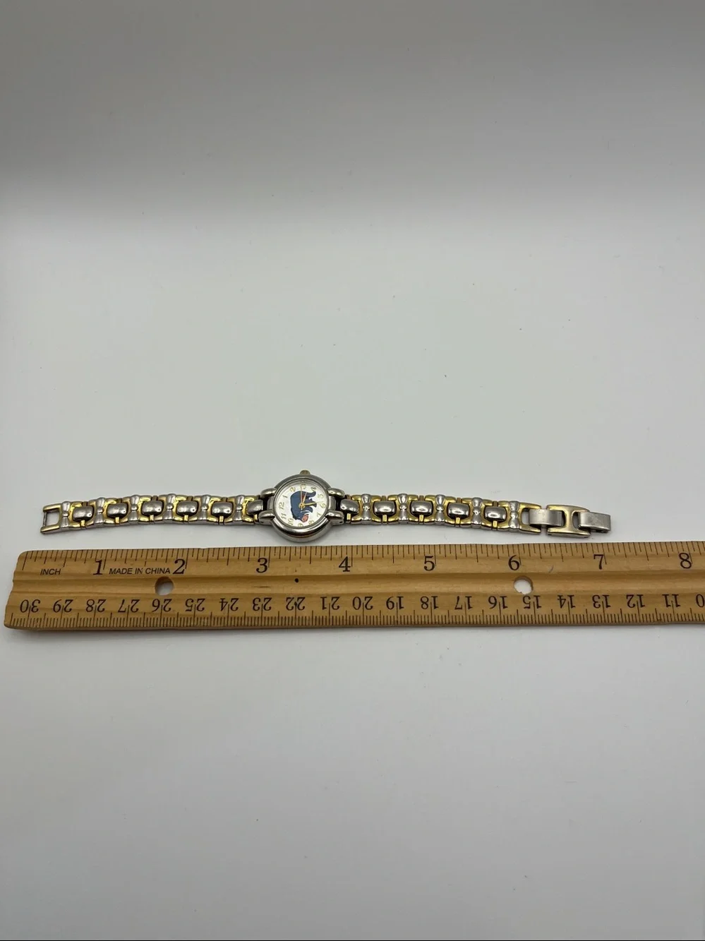 Two-Tone Silver and Gold Eeyore Women's Bracelet Watch